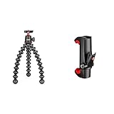 JOBY JB01507 GorillaPod Kit 3K - Trípode Flexible Ligero con Rótula para Cámaras DSLR y CSC/Sin Espejo, Peso hasta 3 kg & Manfrotto MCPIXI - Attacco Universale per Smartphone, Versione Pro