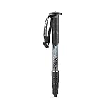 Manfrotto Element MII MMELMIIA5BK - Monopie Ligero de Viaje en Aluminio 5 secciones, con Muñequera, Mango de Goma, Bloqueos por Torsión, Carga 16 kg, para Cámara Compacta, Sin Espejo, DSLR