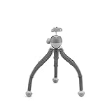 JOBY PodZilla Large Trípode Flexible con Rótula Incluida, Trípode para Teléfono por los Creadores de GorillaPod, compatible con iPhone, Smartphones, Cámaras Compactas,Dispositivos de hasta 2,5Kg, Gris