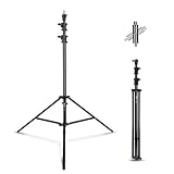 Rollei Pro Flash Stand 285 cm - Trípode de lámpara Profesional 285 cm –Robusto trípode de lámpara de Aluminio para Flashes de Estudio - Negro