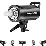Godox SK400II Luz Estroboscópica para Estudio Fotográfico Photography Flash 220V Lámpara de Modelado Luz Continua Fotografía para Estudio, Tiro, Ubicación y Fotografía Vertical