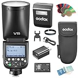 Godox V1PRO-C TTL Li-Ion Redonda Cabeza Flash Innovadora Externa Flash SU-1 LED Estilo 76Ws HSS 1/8000s Construir-En Batería de Litio para Canon Cámaras