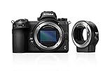 Nikon Z6 - Cámara sin Espejos de 24.5 MP (Pantalla LCD de 3.2', Sensor CMOS, resolución 4K/UHD, WiFi, Bluetooth) Negro - Kit Cuerpo con Adaptador de Montura FTZ