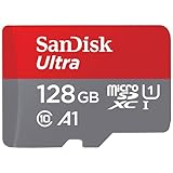 SanDisk 128GB Ultra, Tarjeta de memoria microSDXC, hasta 140 MB/s + adaptador SD, con Clase A1 de rendimiento de las aplicaciones, UHS-I Class 10 U1