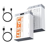 K&F CONCEPT LP-E17 Batería 1040mAh con Conector USB-C 2 Baterías Compatible con Canon EOS R50 R8 RP R10 R100,M6 II M5 M3 77D T6i 750D T6s 760D T7i 800D T8i 850D