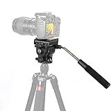 Neewer - Cabeza fluida de vídeo y de cámara con placa de liberación rápida para Canon, Nikon, y Otras Cámaras reflexivas digitales con 1/4 'rosca hasta 8,8 libras / 4kg, Trípodes y Monopodo con 3/8' rosca