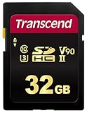 Transcend SDC700S – Tarjeta SD 32 GB Clase 10, UHS-II, U3, V90 (Lectura hasta 285 MB/s, Escritura hasta 180 MB/s)