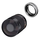 Samyang MF 500mm F8.0 - Objetivo de Espejo Minolta MD - DSLR, teleobjetivo CSC, Enfoque Manual, diámetro del Filtro 72mm, para Formato Completo y APS-C