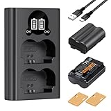 K&F CONCEPT NP-W235 2 Pack 2200 mAh Baterías de Repuesto para Cámara y Juego de Cargador de Pantalla LCD Doble Ranura Compatible con Fujifilm GFX 50S II, GFX 100S, X-T4, VG-XT4, X-T5, X-H2S