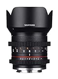 Samyang V-CSC Mirrorless - Objetivo para videocámara para Sony E (21mm T1.5 ED AS UMC CS), Negro