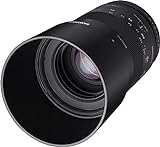 Samyang F1112306101 - Objetivo fotográfico DSLR para Sony E AS IF UMC (Distancia Focal Fija 100mm, Apertura f/2.8-32, diámetro Filtro: 67mm), Negro