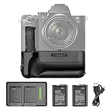 Neewer Empuñadura de Batería Vertical de Reemplazo para Sony VG-C2EM, Compatible con Cámaras Sony A7 II A7S II y A7R II con 2 Piezas 7.4V 1100mAh NP-FW50 Li-ion Baterías Recargables y Cargador Dual
