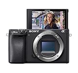 Sony ILCE6400B.CEC Alpha 6400 - Cámara evil APS-C (Enfoque automático rápido 0.02s, 24.2 Megapíxeles, grabación de videos en 4K y pantalla inclinable para Vlogging)