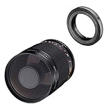 Samyang MF 500mm F8.0 - Objetivo de Espejo Nikon F - DSLR, teleobjetivo CSC, Enfoque Manual, diámetro del Filtro 72mm, para Formato Completo y APS-C
