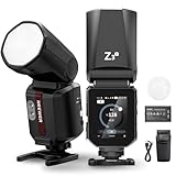 NEEWER 100Ws 2.4G TTL Hot Shoe Flash Speedlite Compatible con Canon Cameras, Pantalla Táctil, 1/8000s HSS, 2 Modeling Lamps, TTL/M Toggle, 3000mAh/500 Potencia Máxima Estudio Fotografía, Z3-C