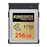 KINGDATA CFexpress Tipo B 256 GB Tarjeta de Memoria, hasta 1750 MB/s de Lectura, 8K Raw Vídeo, CF Express Type B Memory Card para Cámara, DSLR, Fotógrafo Profesional