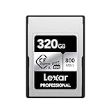 Lexar Professional SILVER Series 320 GB Tarjeta CFexpress tipo A, Tarjeta CFe Lectura de hasta 800 MB/s, VPG200, Tarjeta de Memoria Compatible con cámaras Sony Alpha y Sony FX (LCAEXSL320G-RNENG)