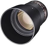 Samyang F1111210101 - Objetivo fotográfico DSLR para Fuji X (Distancia Focal Fija 85mm, Apertura f/1.4-22 AS IF UMC, diámetro Filtro: 72mm), Negro
