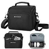 K&F Concept Bolsa Funda Cámara Réflex Impermeable Pequeño Estuche Crossbody para cámara de Hombro con Correa Ajustable DSLR/SLR/Mirrorless Compact Photography Bags-Negro