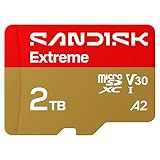 SanDisk Extreme Tarjeta Micro SDXC 2TB + SD Adaptador (para Cámaras de acción, Drones, Smartphones, Velocidad hasta 240 MB/s, 4K UHD, RescuePRO Deluxe, UHS-I, U3, V30)