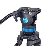 SIRUI 190cm Trípode de Vídeo on Amortiguación Ajustable, Placa QR de Modo Dual para dji RS Gimbals y para Manfrotto, Placa QR, Giro Flexible 360° e Inclin +90°/-75°, Carga Máxima 22Lbs/10kg - SH-25