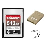 Pergear Serie estándar 512GB CFexpress tipo A tarjeta de memoria de hasta 800 MB/s de velocidad de lectura y 780 MB/s de velocidad de escritura para grabación 4K 120P, 8K 30P (con lector de tarjetas)