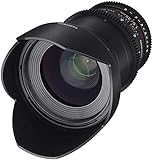 Samyang F1312906101 - Objetivo para vídeo VDSLR para Sony E (Distancia Focal Fija 35mm, Apertura T1.5-22 AS UMC II, diámetro Filtro: 77mm), Negro