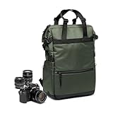 Manfrotto Street Shopper Bag, Bolsa de Cintura para Cámara sin Espejo, Mochila Convertible para Fotografía con Soporte para Trípode, Accesorios de Fotografía para Creadores de Contenidos, Color Verde