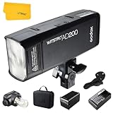 Godox AD200 200Ws 2.4G TTL Flash Strobe 1/8000 HSS Inalámbrico Monolight con 2900mAh Litio Batería y Bolsillo Flash Cabeza para Cubra 500 Completas Potencia Tiros y recicle en 0.01-2.1 Sec