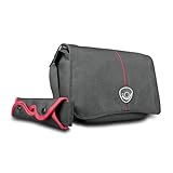 Mantona Cool Bag - Bolsa para cámaras réflex negro y rojo