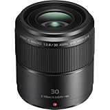 Panasonic LUMIX G Macro, 30 mm, F2.8 ASPH, MIRRORLESS Micro Cuatro TERCEROS, Mega Optical I.S, H-HS030 (USA Black)