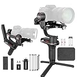 Zhiyun WEEBILL S Estabilizador Gimbal Palmar de 3 Ejes para cámaras Mirrorless, Smartphone, Motor Mejorado del 300% en comparación con Zhiyun Weebill Lab, Soporte máximo 3 kg (Bolsa estándar)