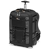 Lowepro Pro Trekker RLX 450 AW II, Mochila Fotográfica Convertible, Tejido Reciclado, Espacio para Portátil/Tableta de 15', Ruedas Resistentes, Funda para Cámara Mirrorless/DSLR, Negro/Gris Oscuro