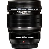 Olympus Objetivo M.Zuiko Digital ED 45 mm F1.2 Pro, Longitud Focal Fija Rápida, Apto para Todas Las Cámaras MFT, Modelos Olympus OM-D & Pen, Serie G de Panasonic, Negro