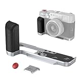 SMALLRIG X100VI Empuñadura en Forma de L para Cámaras FUJIFILM X100VI y X100V, Placa de Liberación Rápida Incorporada para Arca, Mango Lateral de Silicona Liviano, con Botón Obturador - 4555