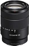 Sony Lente Zoom (Montura E, Formato APS-C, 18 - 135 mm F3.5-5.6 Oss, Zoom de 7.5 X), Color Negro