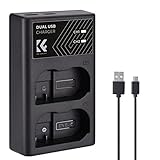 K&F CONCEPT EN-EL15/EN-EL15a/EN-EL15b Cargador Rápido de Batería de Cámara con Doble Ranura, Cargador de Batería de Cámara para Nikon D7000,D7100,D7200,D750,D850,D810, D800E,D750,D600,D500,Z6,Z7