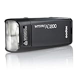 Godox Flash AD200 TTL Pocket Flash 2,4 G Speedlite HSS Monolight con batería de litio de 2900 mAh 200WS y cabezal de flash incandescente para cubrir 500 flashes de potencia