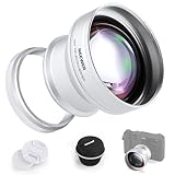 Neewer Teleconvertidor de Lente Adicional de 49 mm 1.5X, Compatible con cámaras Fujifilm X100 X100S X100F X100T X100V X100VI, Vidrio óptico HD, Multicapa, Plateado, LS-61