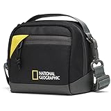 National Geographic Mochila para Cámaras Compactas, de Acción, 360, o Accesorios Pequeños, Lazo de Cinturón Integrado, Correa Desmontable, Ultraligero, NG E1 2350, Negro [Exclusivo Amazon]