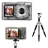 Rollei Compact Traveler No Carbon Titan - Trípode Ligero de Viaje para fotografía de tamaño reducido Cabezal esférico y Funda para trípode, Gris