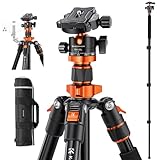 K&F Concept Trípode de Cámara, 200CM Trípode Profesional Estable con Monopié, Trípode Fotografía Compacto con 360° Rótula de Bola y Placa de Liberación para Cámara DSLR K234A7+BH-28L(S210)