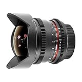 Samyang Fisheye - Objetivo (8 mm, T 3,8, para cámaras réflex Digitales Video Micro Cuatro Tercios)