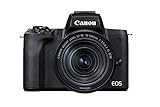 Canon EOS M50 Mark II + Lente EF-M 18-150 mm F3.5-6.3 IS STM (24.1 MP, Pantalla táctil LCD de 7.5 cm, WLAN, HDMI, Bluetooth, Sistema de AF CMOS de Doble píxel, AF de Ojo, Video 4K, EVF OLED), Negro
