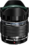 OM System Objetivo - M.Zuiko Digital ED 8 mm F1.8 Pro, Longitud Focal Fija rápida, Apto para Todas Las Cámaras MFT, Modelos Olympus OM-D & Pen, Serie G de Panasonic, Negro