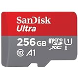 SanDisk 256GB Ultra, Tarjeta de memoria microSDXC, hasta 150 MB/s + adaptador SD, con Clase A1 de rendimiento de las aplicaciones, UHS-I Class 10 U1