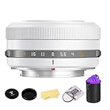TTARTISAN AF 27mm f2.8 APS-C Frame Lens Ultra-Compact Pancake Lens for Fuji X Mount Cameras for Fujifilm XS10 X-E4 X-T10 X-T20 X-T3 X-T4 X-T100 X-T200 X-T30 X-Pro1 X-Pro2 X-Pro3 X-E1-White