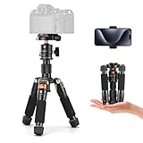 K&F Concept Mini Trípode Portátil S225A1+BH-25 Trípode de Sobremesa 50cm para DSLR, Cámara Réflex Digital, Teléfono Móvil, con Clip para Teléfono y Placa de Liberación Rápida de 1/4 ''