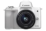 Canon EOS M50 - Kit de cámara EVIL de 24.1 MP y vídeo 4K con objetivo EF-M 15-45mm IS MM (pantalla táctil de 3', estabilizador óptico, Wifi) color blanco