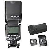 Godox V860II-F - Pionero flash Speedlite portátil TTL 2.4G HSS inalámbrico GN60 con batería de iones de litio alimentada para cámaras réflex Fuji Fujifilm